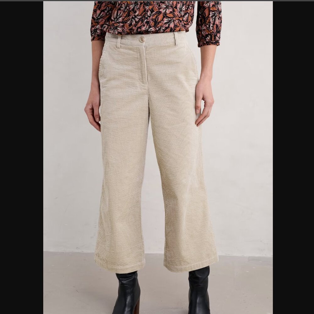 Seasalt Cornwall Asphodel Cord Trousers in Birch (off-white)